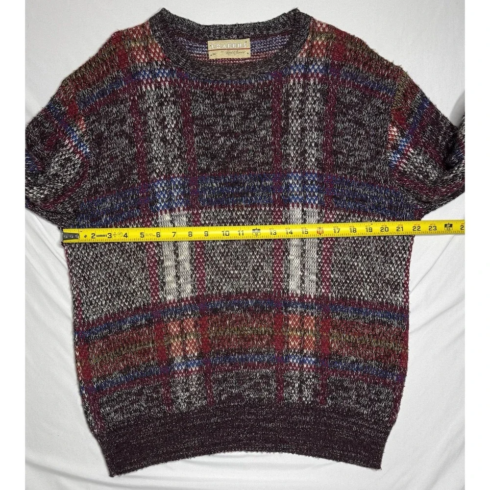 Vintage Loafers Reed St James‎ 90s Grunge Grandpa Multicolor Sweater Mens Medium